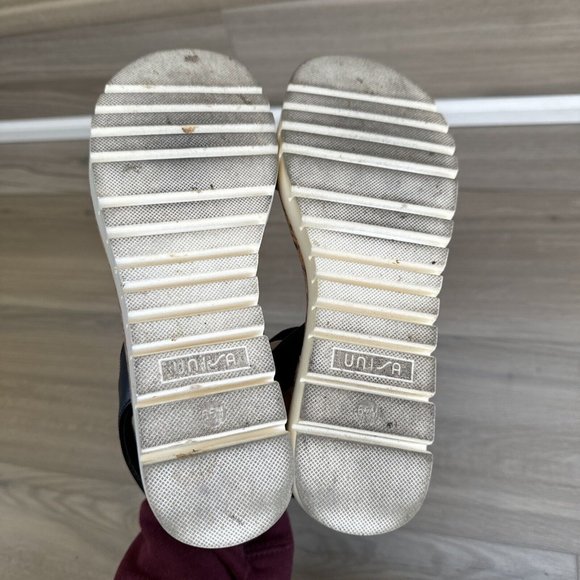 Unisa Women's Sz 6.5 Platform Sandals Black Ankle Strap Unbrizza Gladiator Shoe - Picture 5 of 9